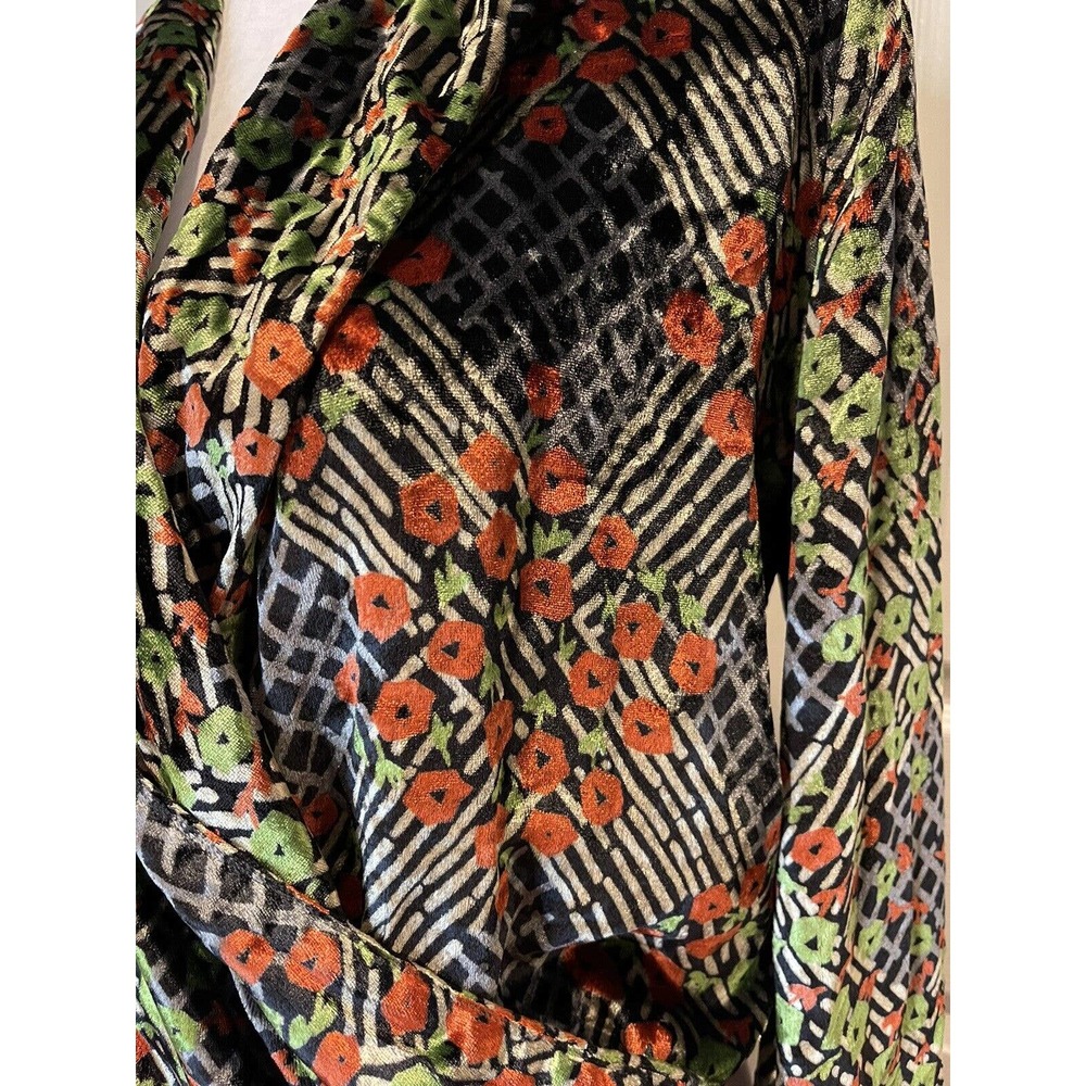 ett:twa Anthropologie Multicolored Jacket Women’s Size 4 Beautiful Velvet Shirt - Picture 5 of 12